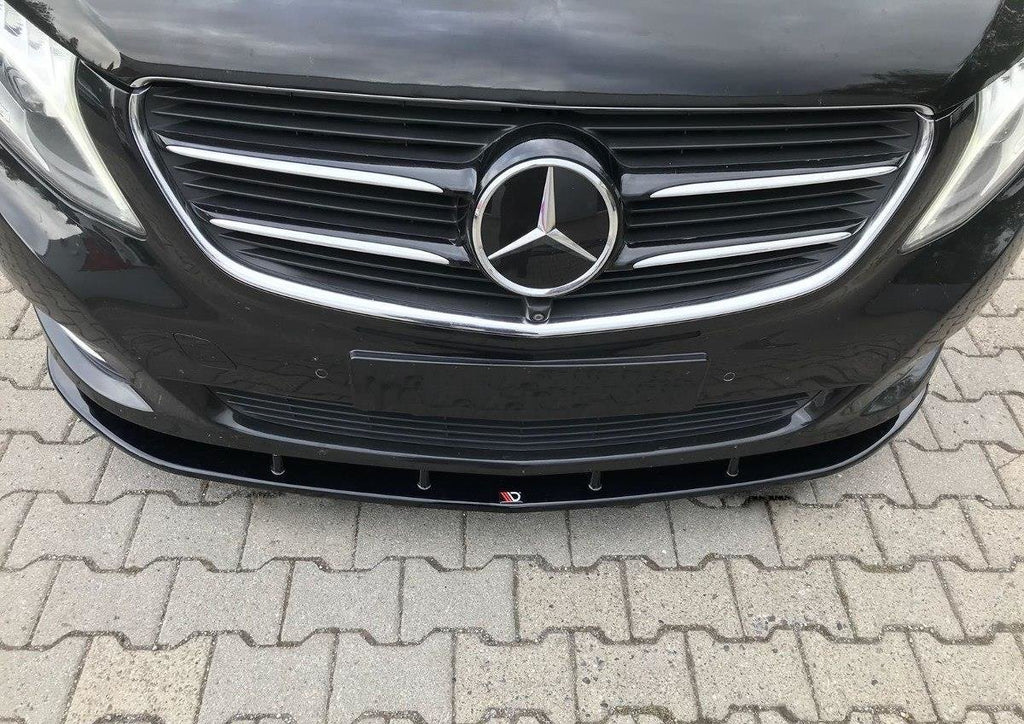 Maxton Design Street+ Spoilerlippe Front Ansatz V.2 passend für Mercedes-Benz V-Klasse W447 schwarz Hochglanz