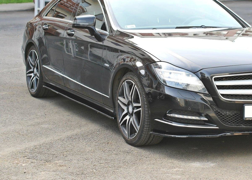 Maxton Design Street+ Seitenschweller Leisten passend für V.1 passend für Mercedes-Benz CLS C218 schwarz Hochglanz