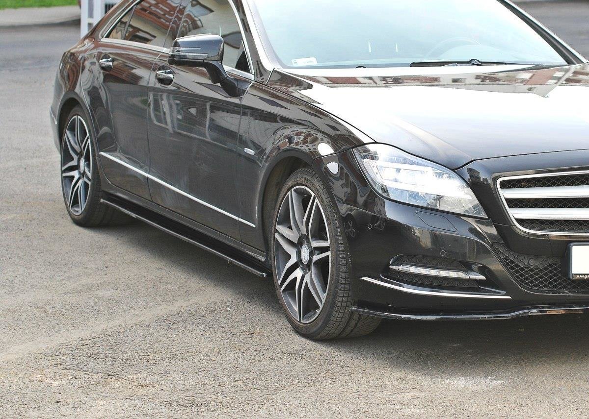 Maxton Design Street+ Seitenschweller Leisten passend für V.1 passend für Mercedes-Benz CLS C218 schwarz Hochglanz
