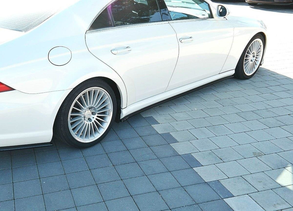 Maxton Design Seitenschweller Ansatz für Mercedes CLS C219 55AMG schwarz matt