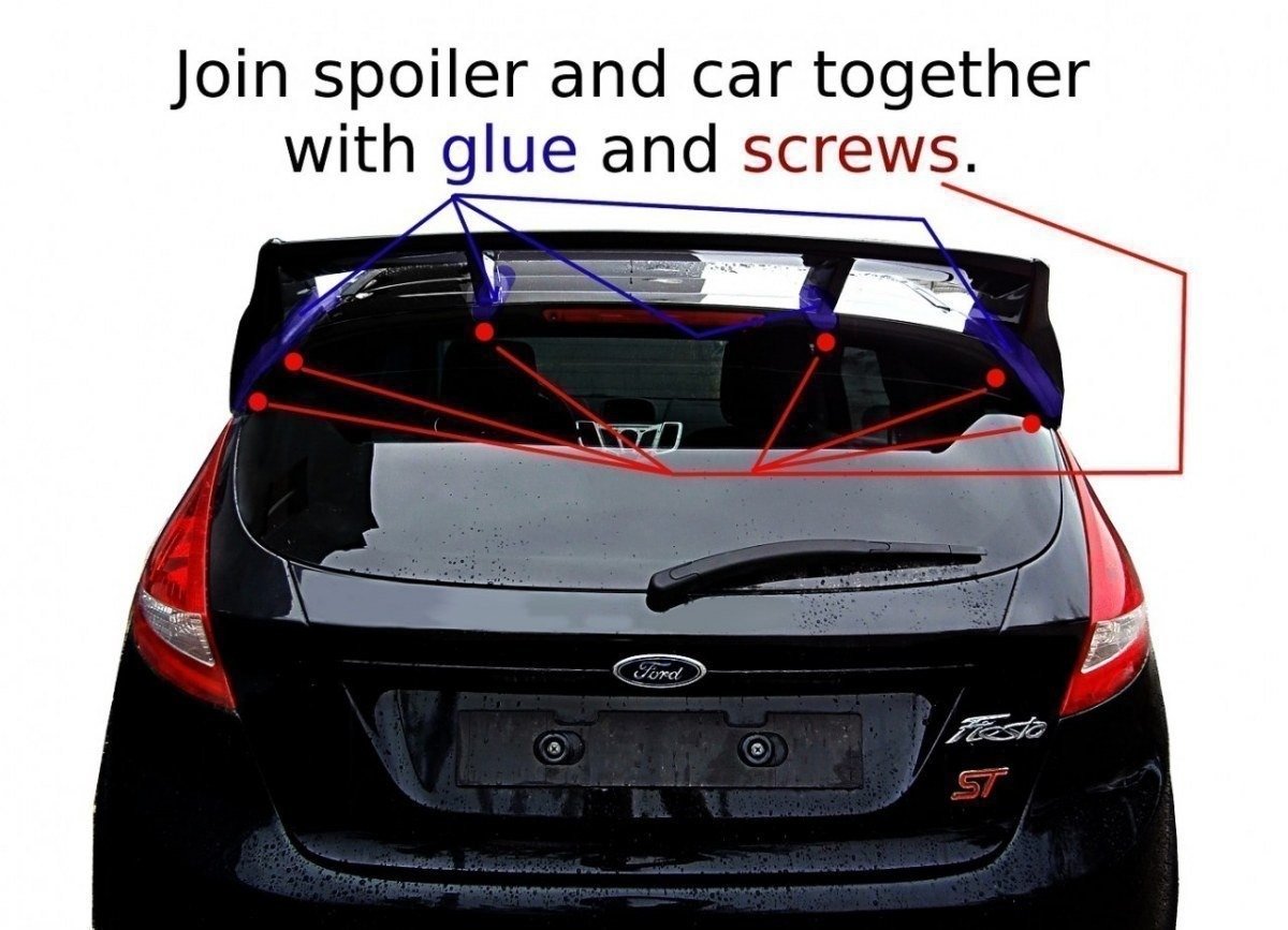 Maxton Design Dachspoiler (RS Look) Ford Fiesta Mk7 / Mk7 FL für Ford Fiesta Standard