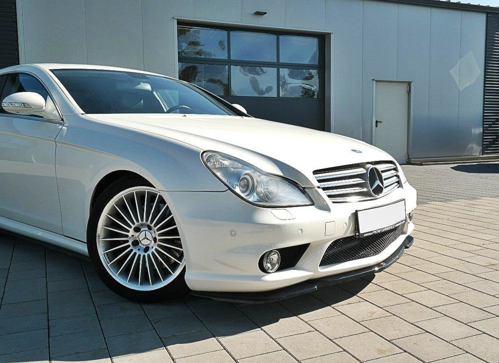 Maxton Design Street+ Spoilerlippe Front Ansatz V.1 passend für Mercedes CLS C219 55AMG schwarz Hochglanz