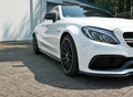 Maxton Design Street+ Seitenschweller Leisten passend für Mercedes C-Klasse C205 63 AMG Coupe schwarz Hochglanz