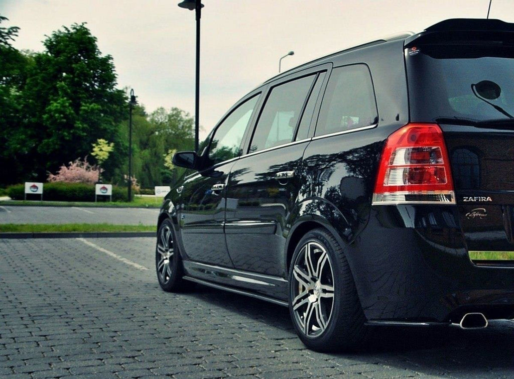 Maxton Design Seitenschweller Ansatz für OPEL ZAFIRA B OPC Carbon Look