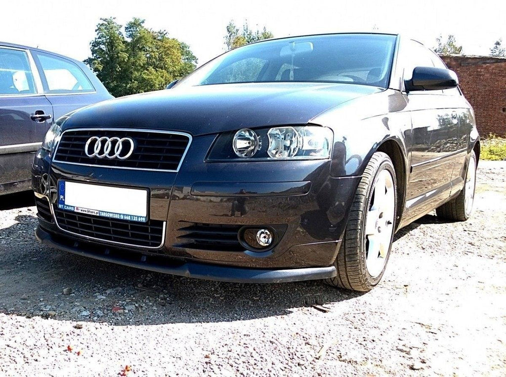 Maxton Design Street+ Spoilerlippe Front Ansatz passend für AUDI A3 8P (vor Facelift) 2003-2005 schwarz Hochglanz