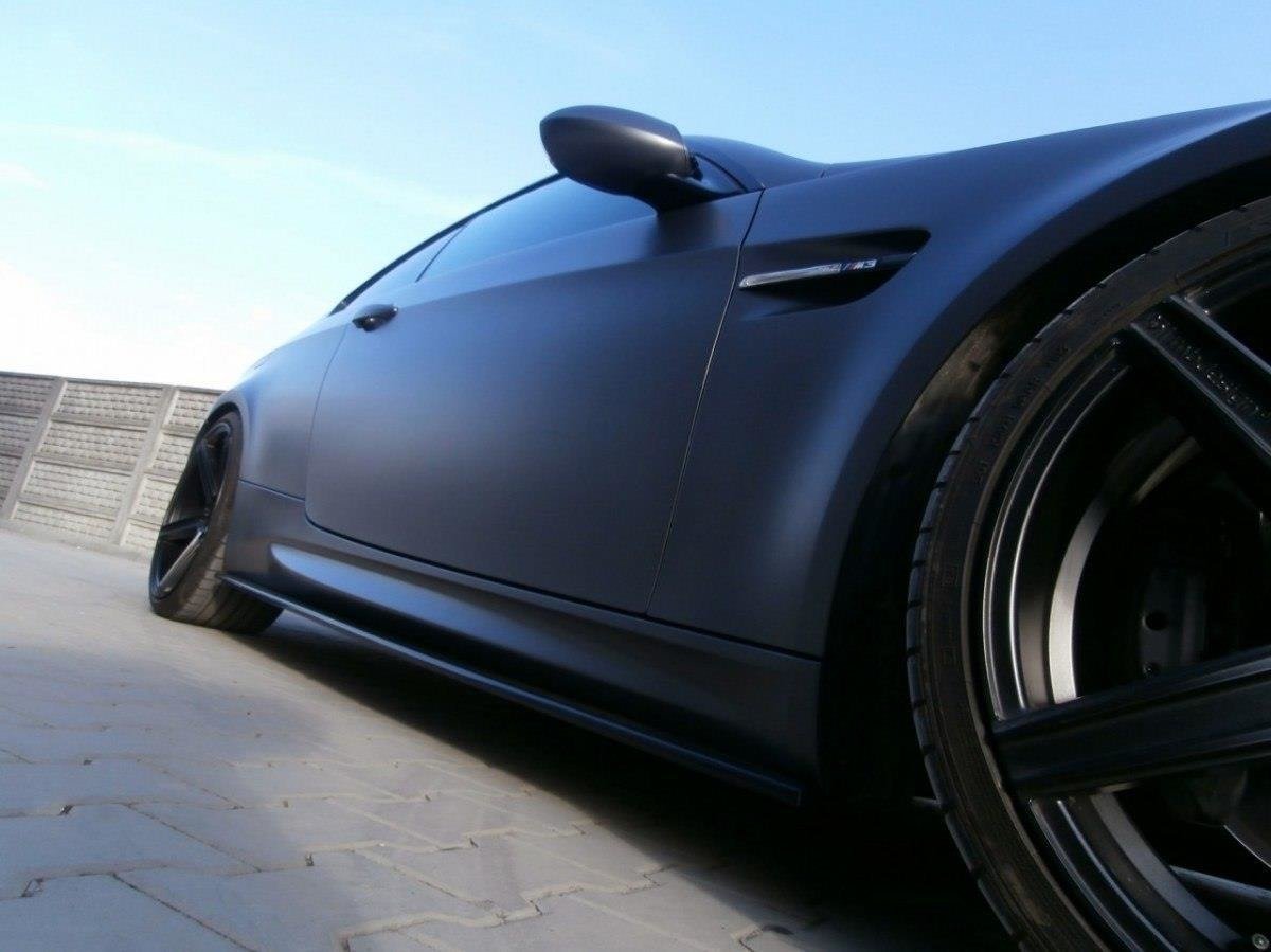 Maxton Design Street+ Seitenschweller Leisten passend für BMW M3 E92 / Cabrio E93 schwarz Hochglanz