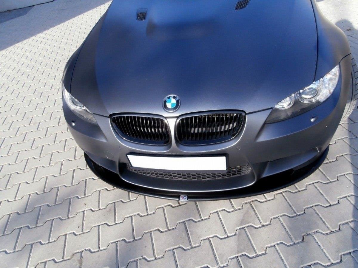 Maxton Design Street+ Spoilerlippe Front Ansatz passend für BMW M3 E92 / E93 schwarz Hochglanz