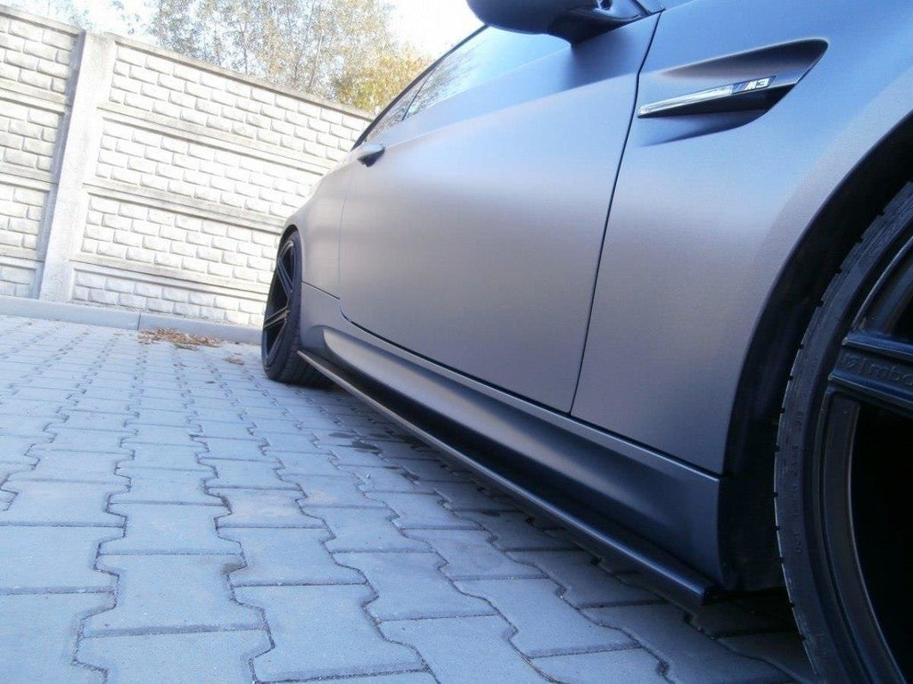 Maxton Design Street+ Seitenschweller Leisten passend für BMW M3 E92 / Cabrio E93 schwarz Hochglanz