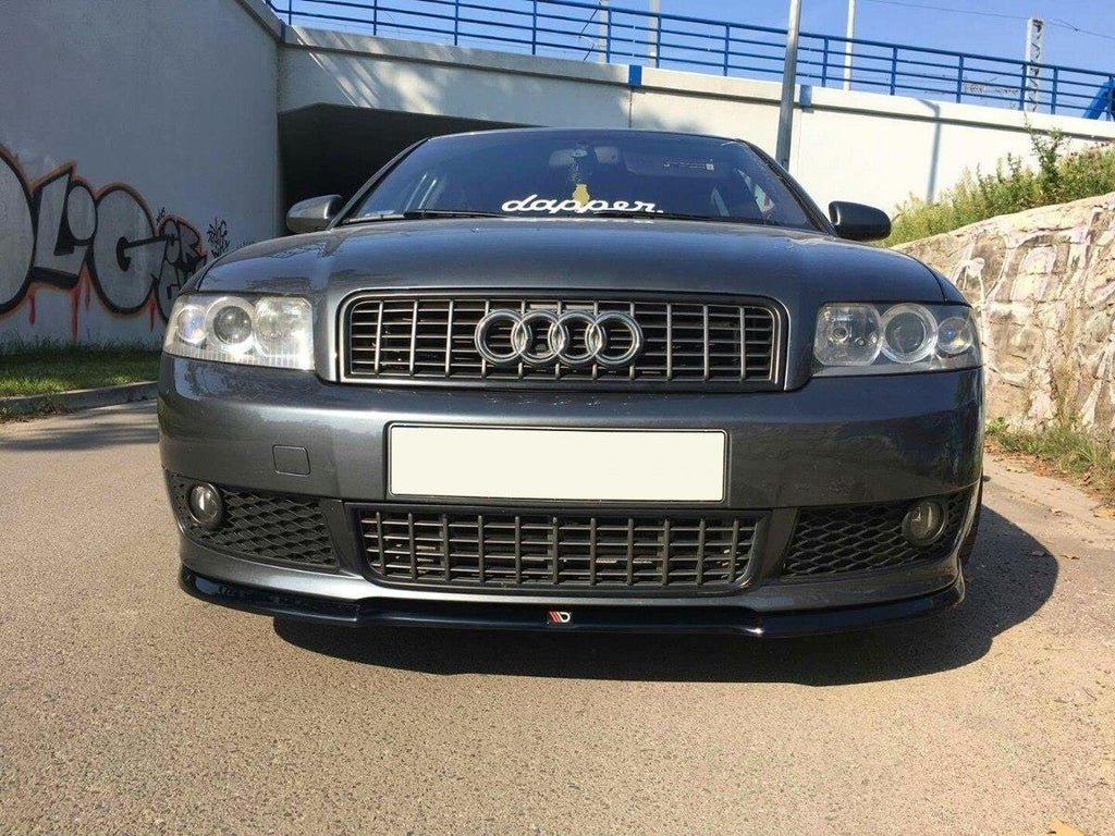 Maxton Design Street+ Spoilerlippe Front Ansatz V.1 passend für Audi A4 S-Line B6 schwarz Hochglanz