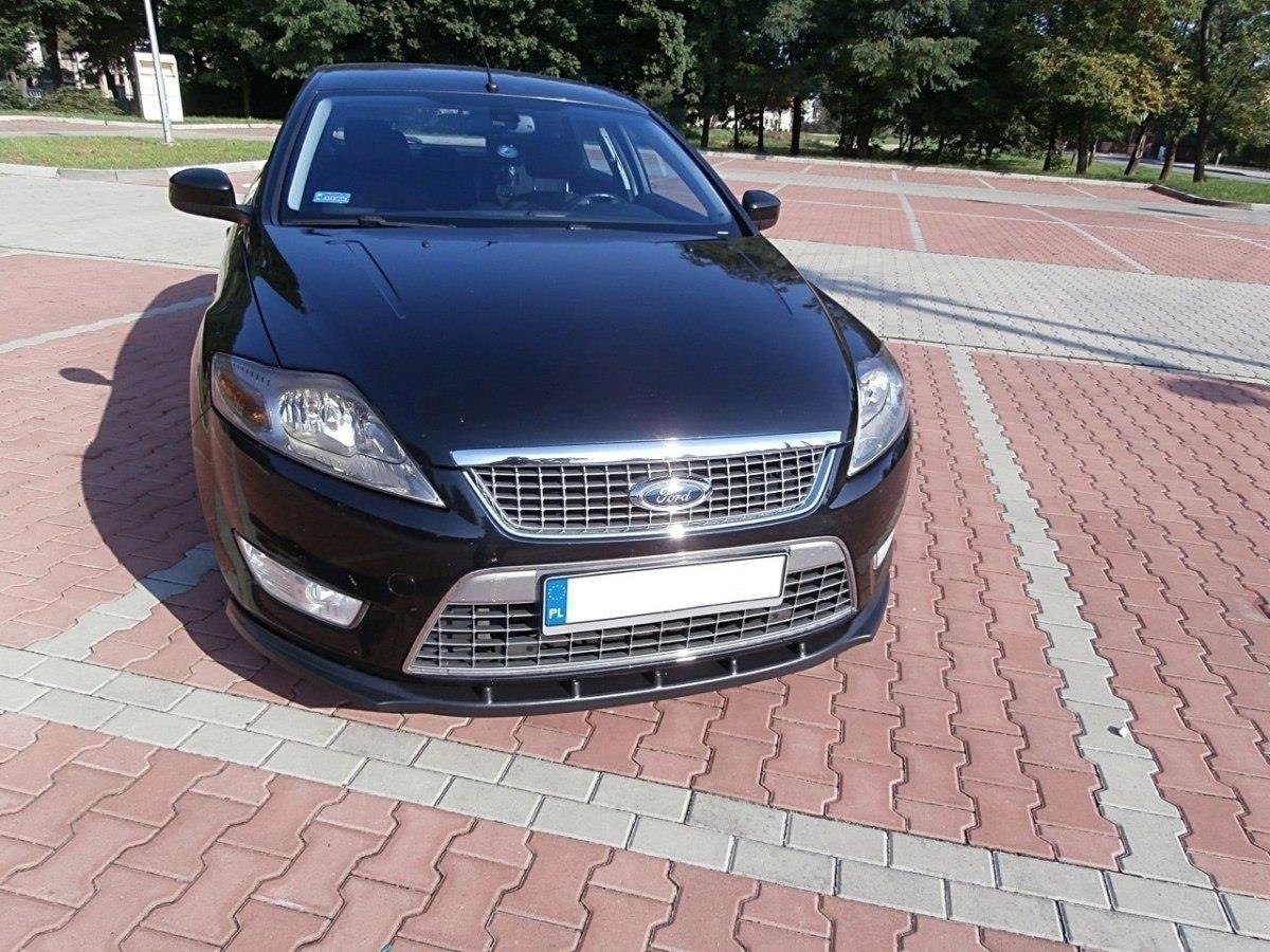 Maxton Design Street+ Spoilerlippe Front Ansatz passend für FORD MONDEO MK4 vor Facelift schwarz Hochglanz