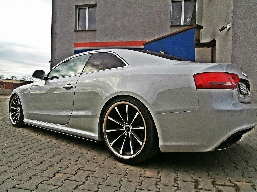 Maxton Design Street+ Seitenschweller Leisten passend für Audi RS5 8T / 8T FL schwarz Hochglanz
