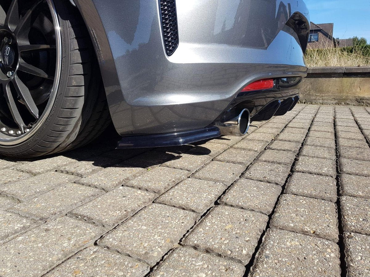 Maxton Design Heck Ansatz Flaps Diffusor passend für VW Scirocco R Mk3 Facelift schwarz Hochglanz