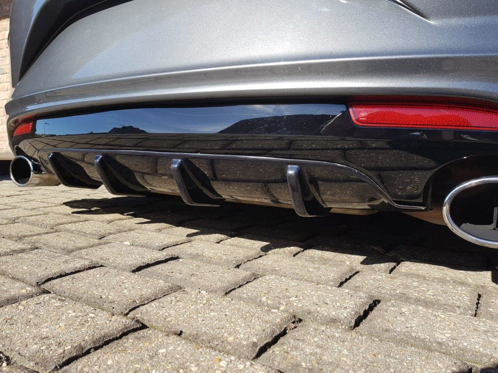 Maxton Design Diffusor Heck Ansatz passend für VW Scirocco R Mk3 Facelift schwarz Hochglanz
