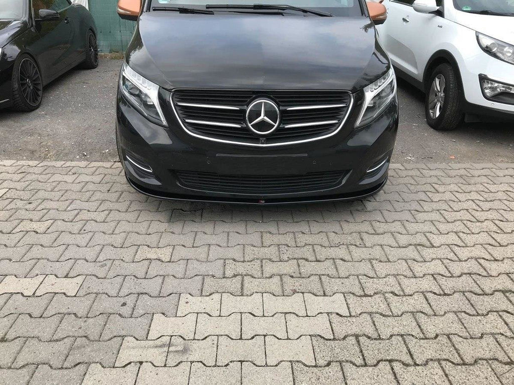 Maxton Design Street+ Spoilerlippe Front Ansatz V.1 passend für Mercedes-Benz V-Klasse W447 schwarz Hochglanz
