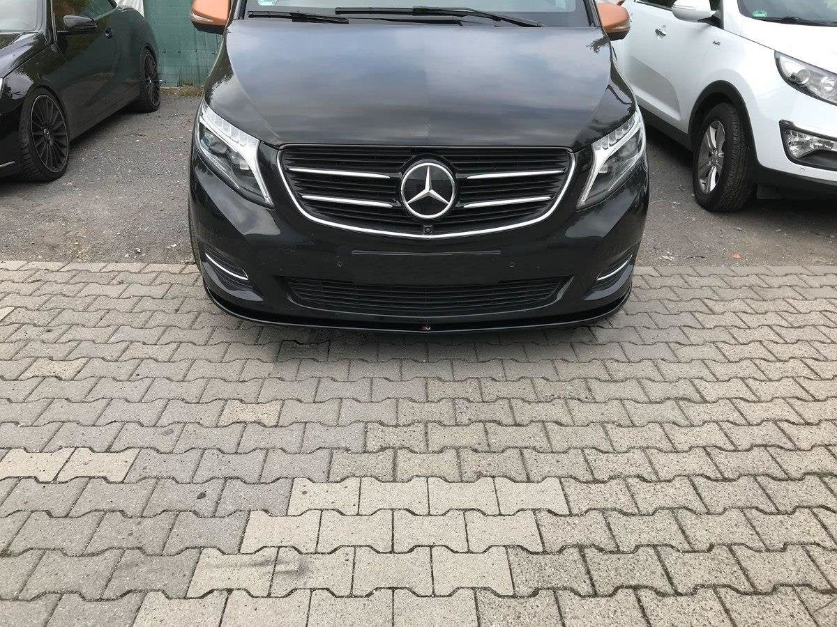 Maxton Design Street+ Spoilerlippe Front Ansatz V.1 passend für Mercedes-Benz V-Klasse W447 schwarz Hochglanz