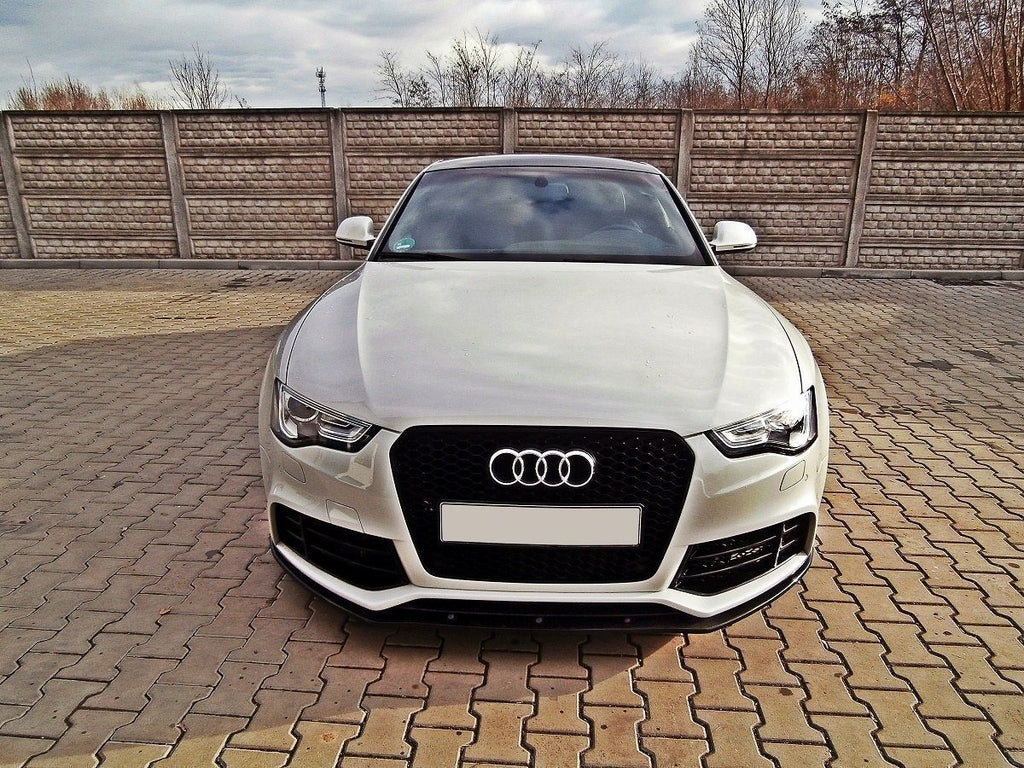 Maxton Design Street+ Spoilerlippe Front Ansatz passend für Audi RS5 8T / 8T FL schwarz Hochglanz