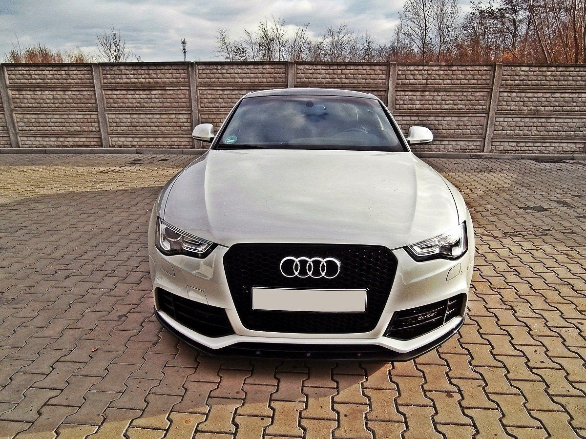 Maxton Design Street+ Spoilerlippe Front Ansatz passend für Audi RS5 8T / 8T FL schwarz Hochglanz