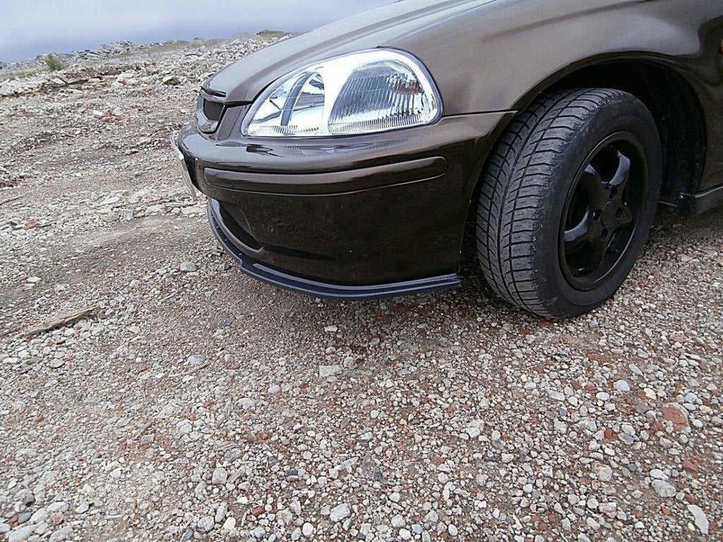 Maxton Design Street+ Spoilerlippe Front Ansatz passend für HONDA CIVIC MK6 EJ9 schwarz Hochglanz