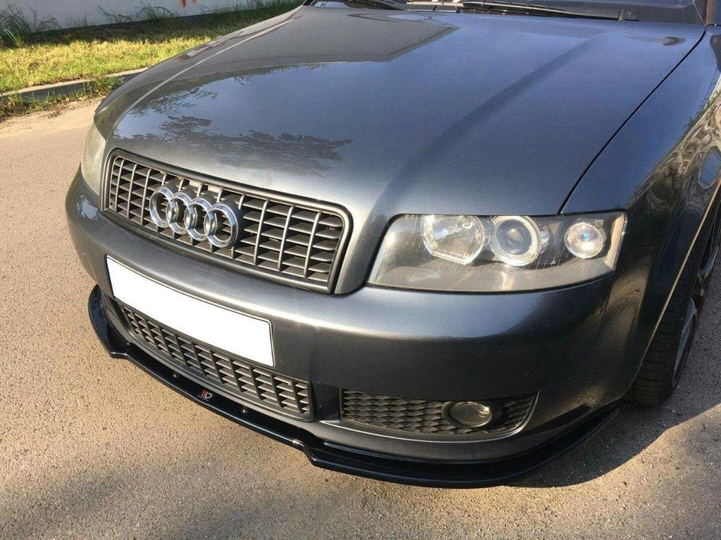 Maxton Design Street+ Spoilerlippe Front Ansatz V.2 passend für Audi A4 S-Line B6 schwarz Hochglanz