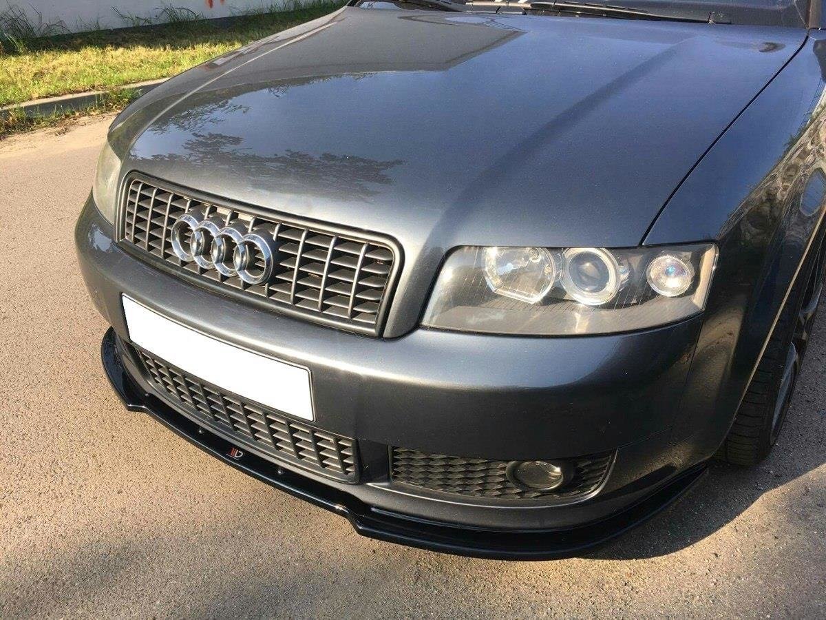 Maxton Design Street+ Spoilerlippe Front Ansatz V.2 passend für Audi A4 S-Line B6 schwarz Hochglanz