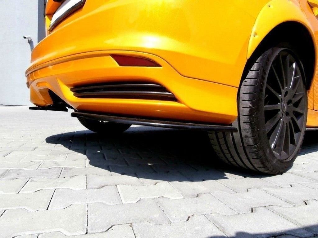 Maxton Design Heck Ansatz Flaps Diffusor passend für Ford Focus ST Mk3 Hatchback schwarz Hochglanz