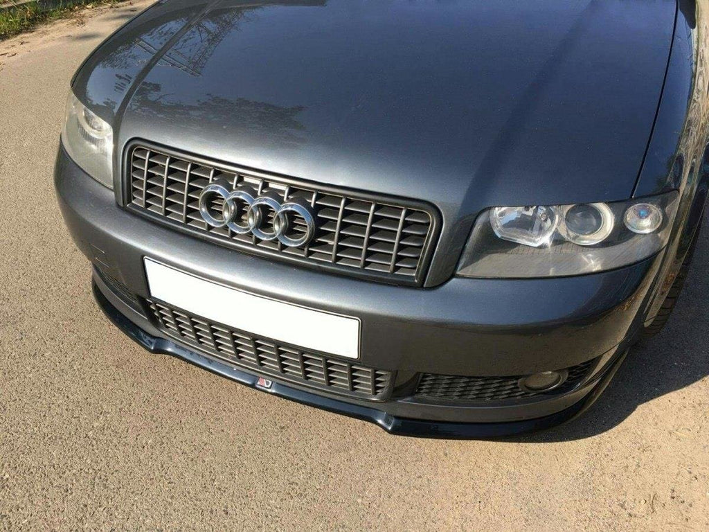 Maxton Design Street+ Spoilerlippe Front Ansatz V.1 passend für Audi A4 S-Line B6 schwarz Hochglanz