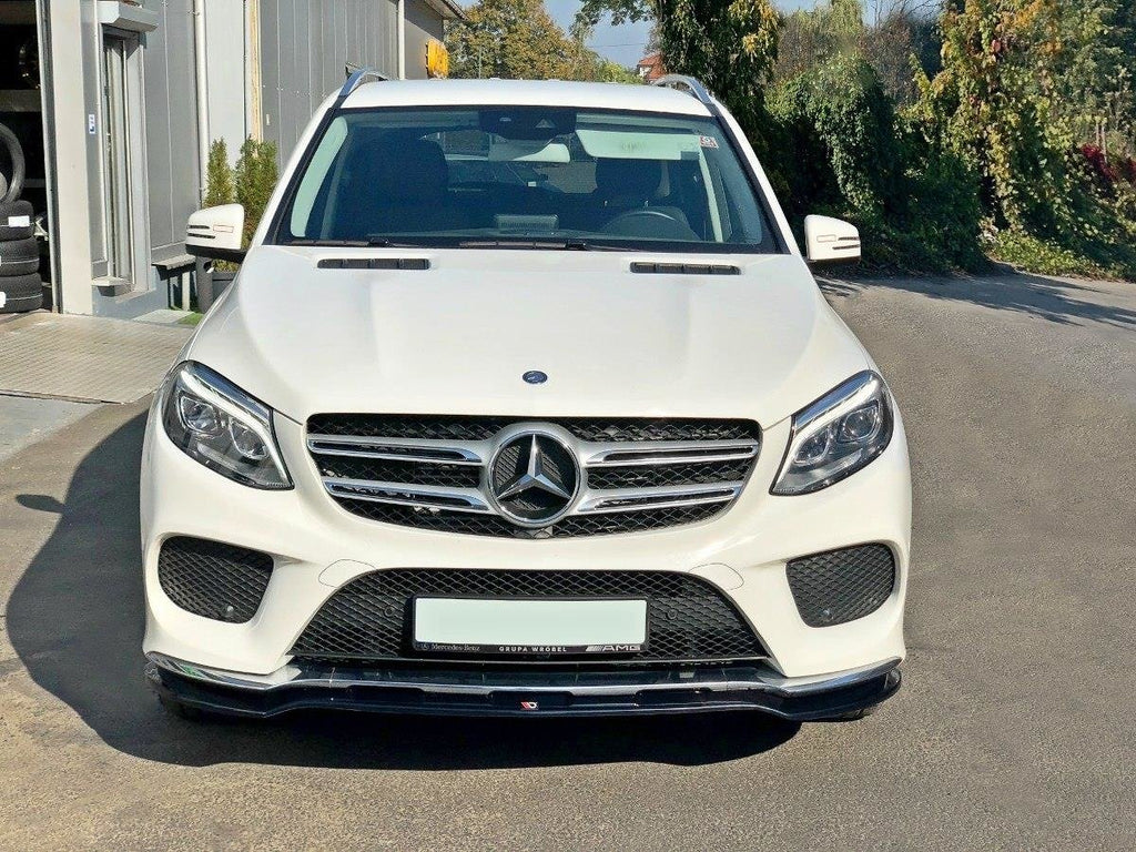 Maxton Design Street+ Spoilerlippe Front Ansatz V.1 passend für Mercedes GLE W166 AMG-Line schwarz Hochglanz