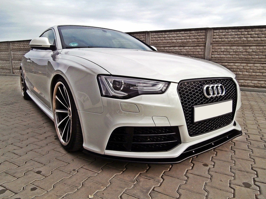 Maxton Design Street+ Spoilerlippe Front Ansatz passend für Audi RS5 8T / 8T FL schwarz Hochglanz