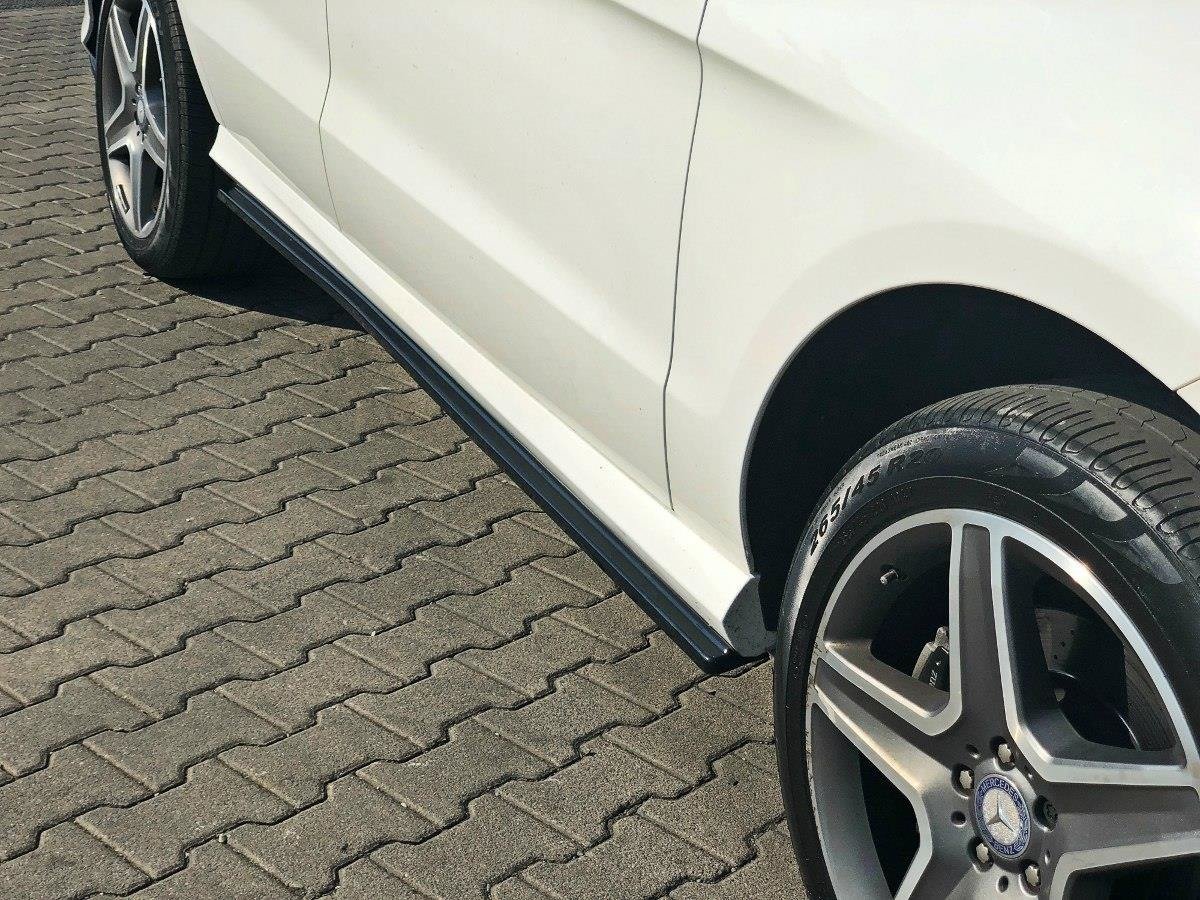 Maxton Design Street+ Seitenschweller Leisten passend für Mercedes GLE W166 AMG-Line schwarz Hochglanz