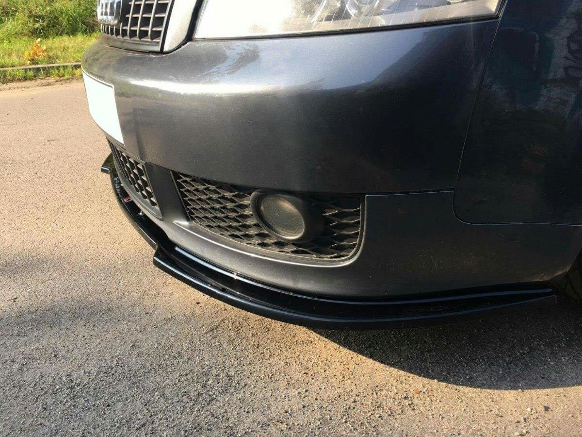 Maxton Design Street+ Spoilerlippe Front Ansatz V.2 passend für Audi A4 S-Line B6 schwarz Hochglanz