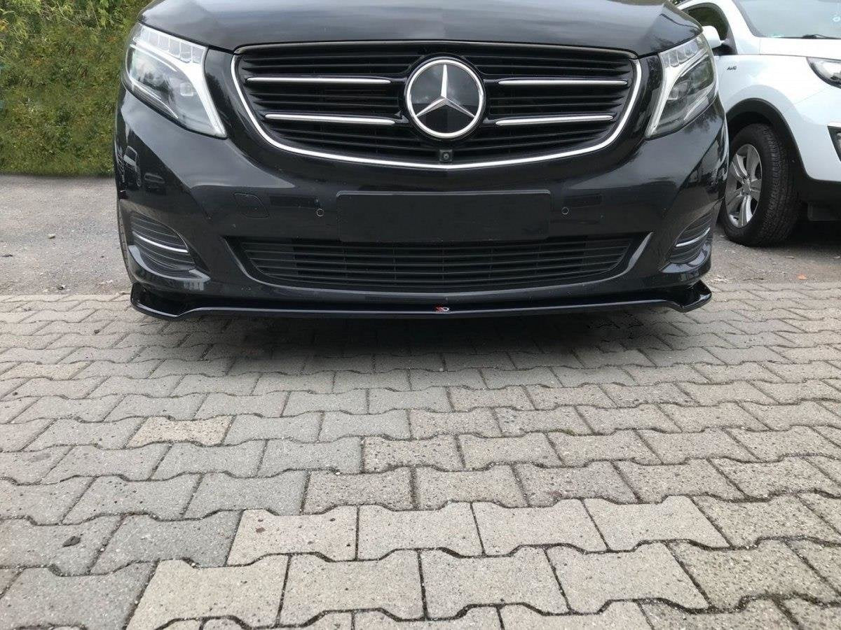 Maxton Design Street+ Spoilerlippe Front Ansatz V.3 passend für Mercedes-Benz V-Klasse W447 schwarz Hochglanz