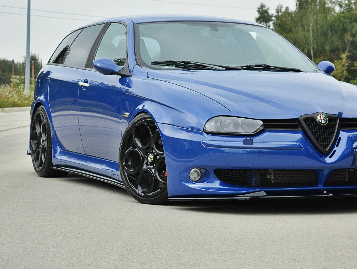 Maxton Design Street+ Seitenschweller Leisten passend für Alfa Romeo 156 GTA schwarz Hochglanz