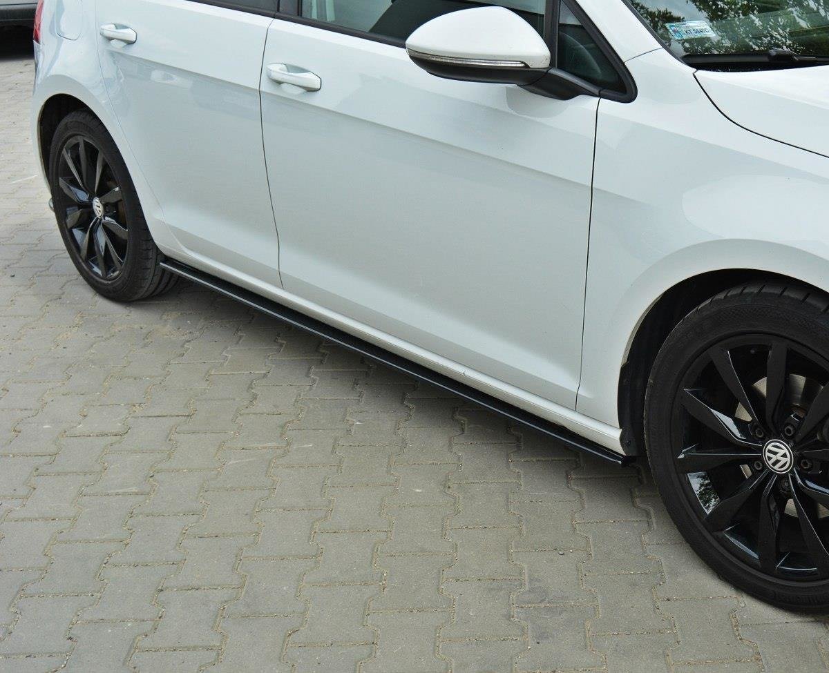 Maxton Design Street+ Seitenschweller Leisten passend für VW Golf Mk7 Standard schwarz Hochglanz
