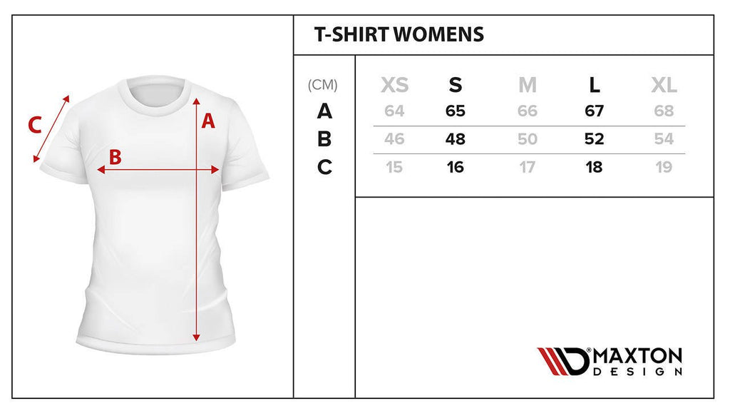 Maxton Design Womens Black T-shirt mit red logo