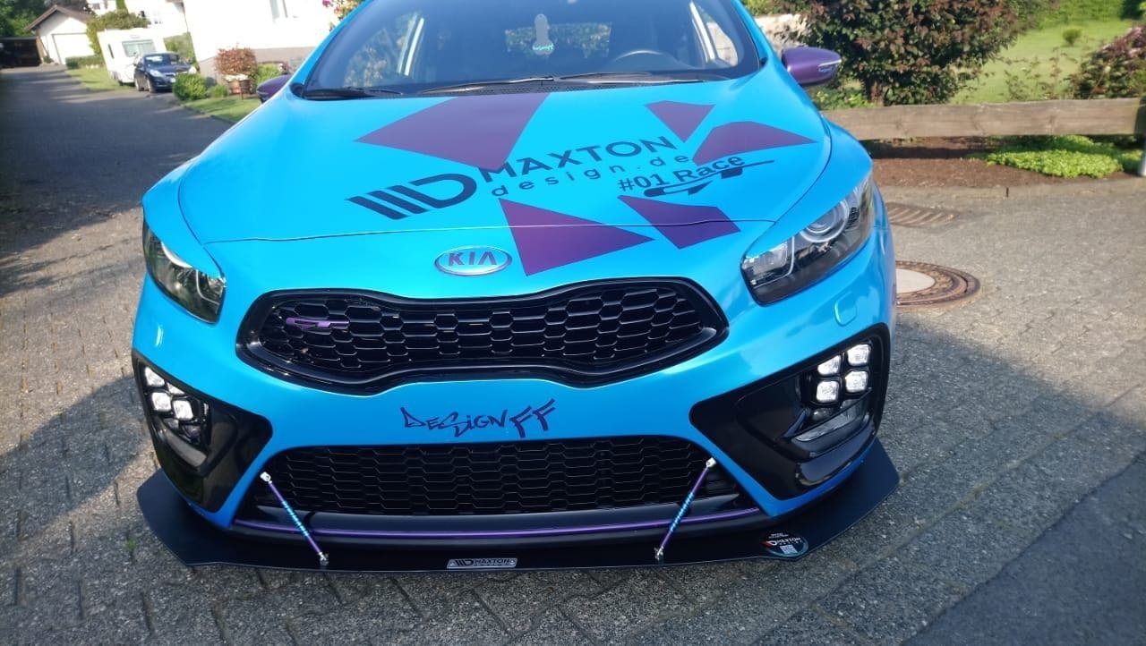 Maxton Design Racing Street+ Spoilerlippe Front Ansatz passend für KIA CEE"D / PRO CEE"D GT MK2