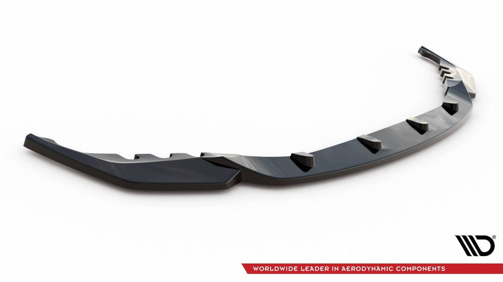 Maxton Design Street+ Spoilerlippe Front Ansatz V.2 passend für BMW M3 Limousine / Touring G80 / G81 schwarz Hochglanz