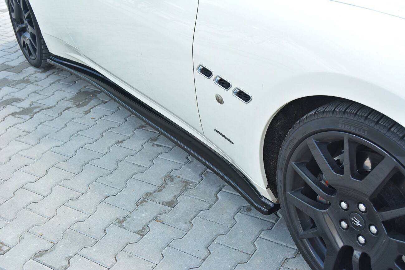 Maxton Design Street+ Seitenschweller Leisten passend für Maserati Granturismo Mk1 schwarz Hochglanz