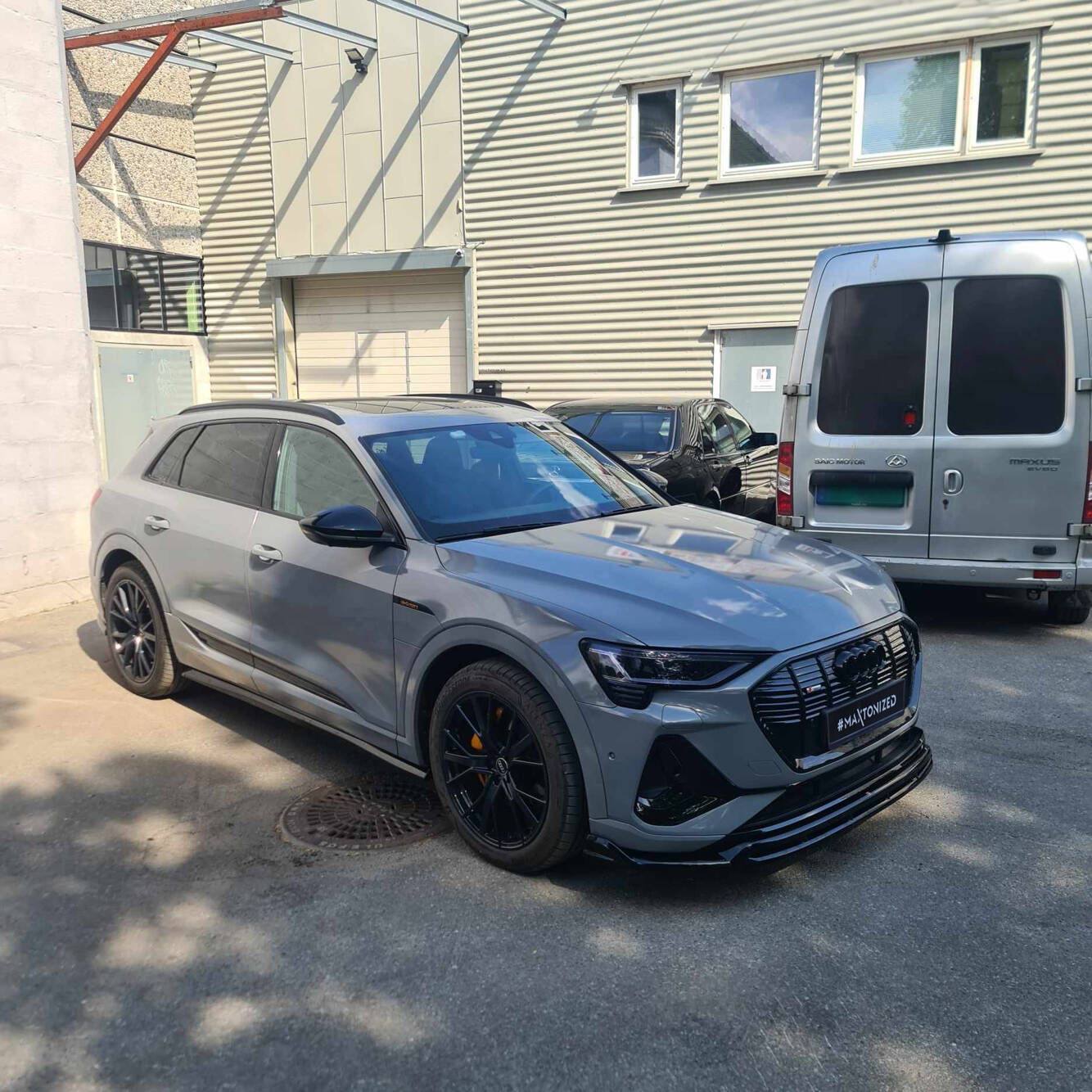 Maxton Design Street+ Seitenschweller Leisten passend für Audi e-Tron S-Line schwarz Hochglanz