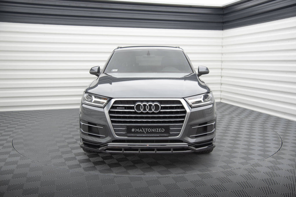 Maxton Design Street+ Spoilerlippe Front Ansatz passend für Audi Q7 Mk2 schwarz Hochglanz