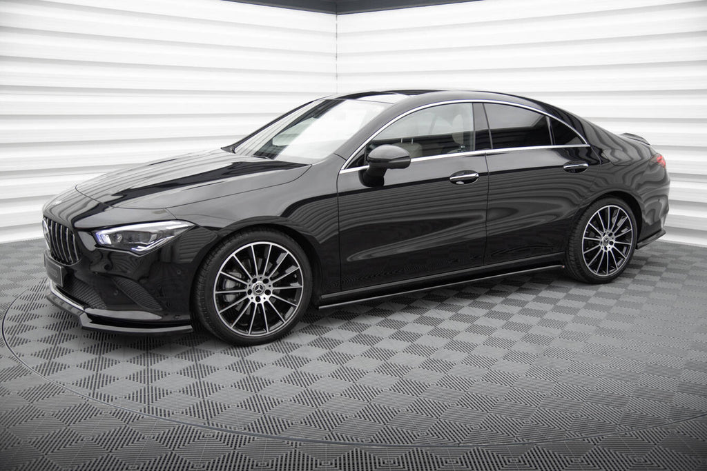 Maxton Design Street+ Seitenschweller Leisten passend für Mercedes-Benz CLA C118 schwarz Hochglanz