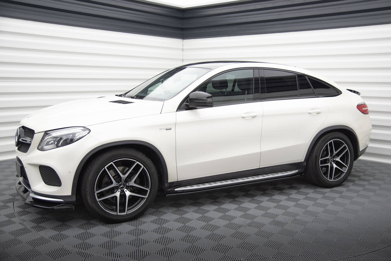 Maxton Design Street+ Seitenschweller Leisten passend für Mercedes-Benz GLE Coupe 43 AMG / AMG-Line C292 schwarz Hochglanz