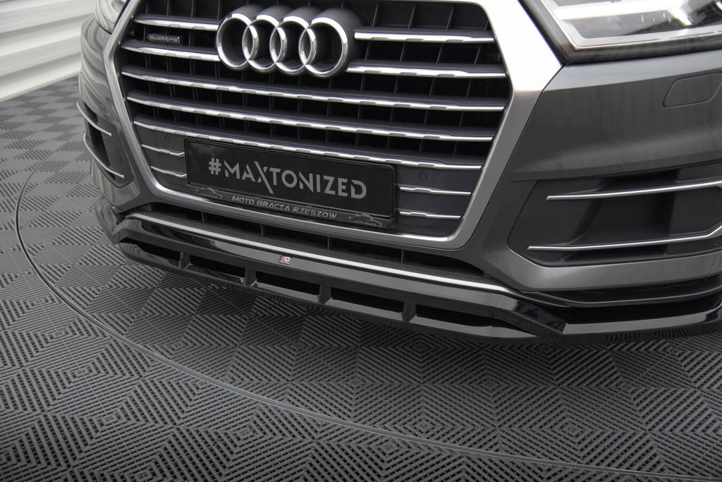 Maxton Design Street+ Spoilerlippe Front Ansatz passend für Audi Q7 Mk2 schwarz Hochglanz