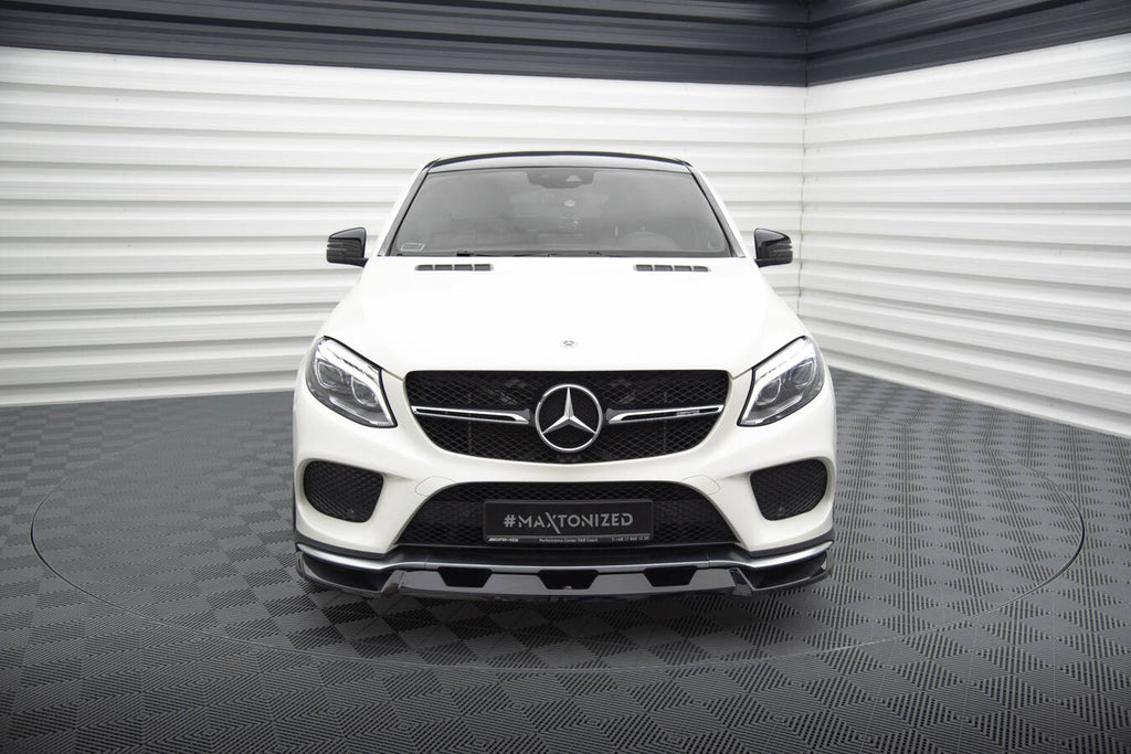 Maxton Design Street+ Spoilerlippe Front Ansatz V.1 passend für Mercedes-Benz GLE Coupe 43 AMG / AMG-Line C292 schwarz Hochglanz