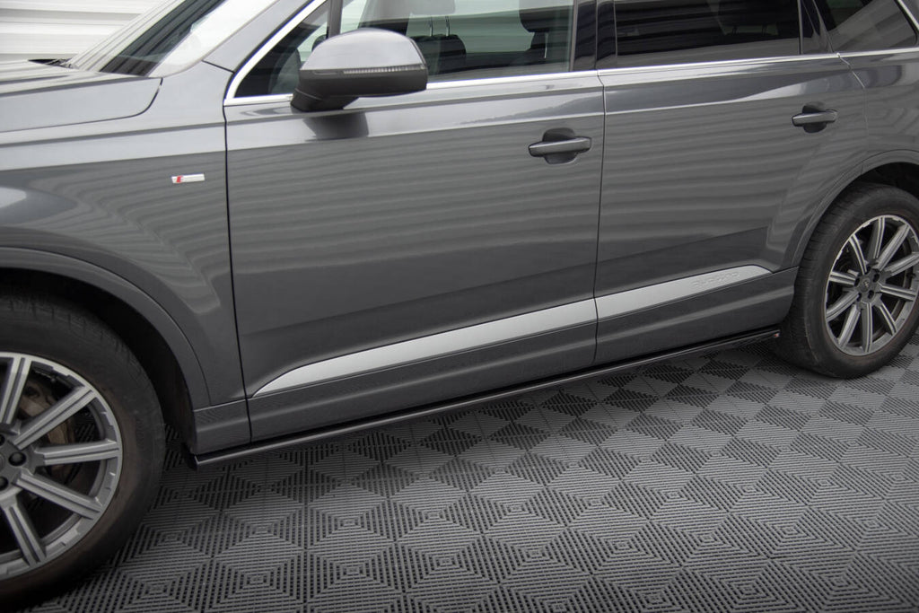 Maxton Design Street+ Seitenschweller Leisten passend für Audi Q7 Mk2 schwarz Hochglanz