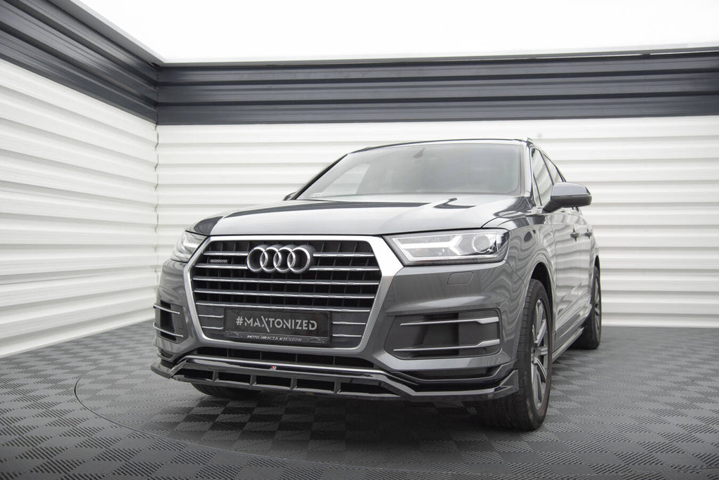 Maxton Design Street+ Spoilerlippe Front Ansatz passend für Audi Q7 Mk2 schwarz Hochglanz