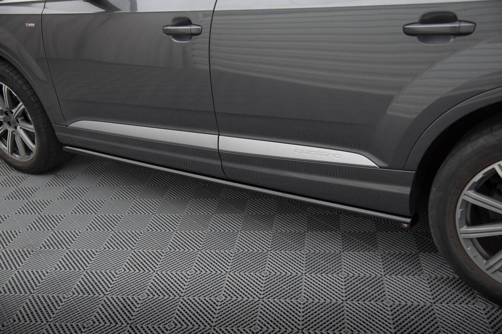 Maxton Design Street+ Seitenschweller Leisten passend für Audi Q7 Mk2 schwarz Hochglanz