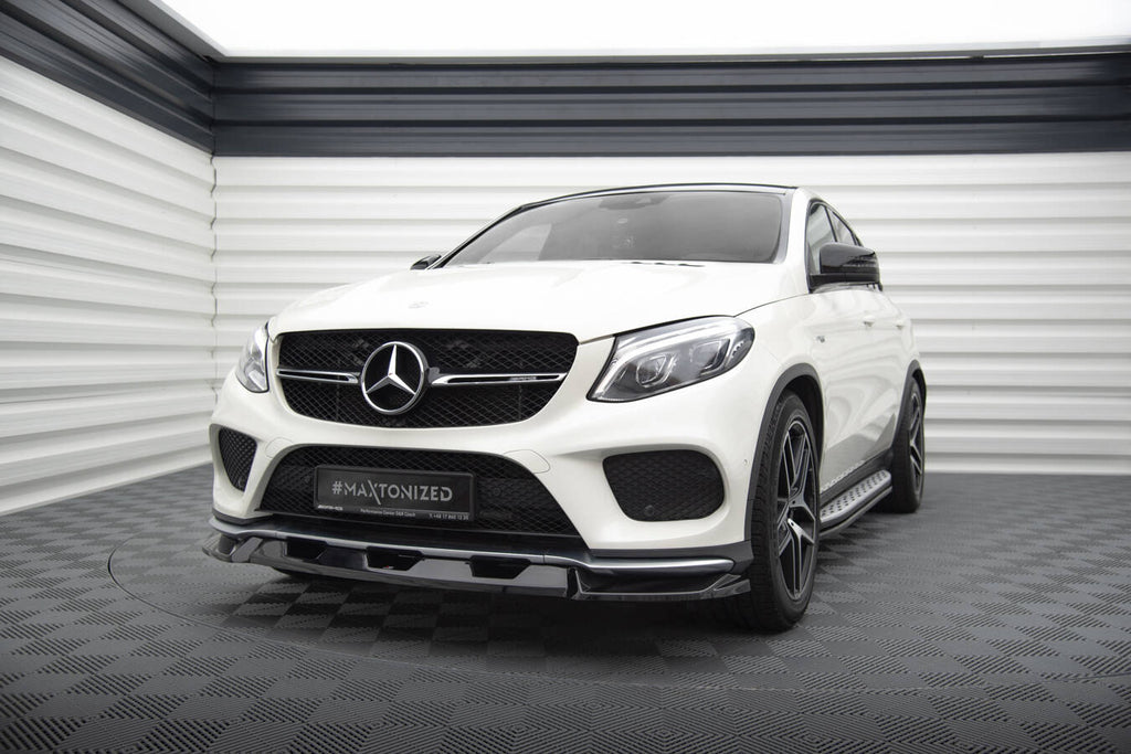 Maxton Design Street+ Spoilerlippe Front Ansatz V.1 passend für Mercedes-Benz GLE Coupe 43 AMG / AMG-Line C292 schwarz Hochglanz