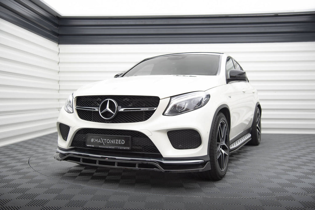 Maxton Design Street+ Spoilerlippe Front Ansatz V.2 passend für Mercedes-Benz GLE Coupe 43 AMG / AMG-Line C292 schwarz Hochglanz
