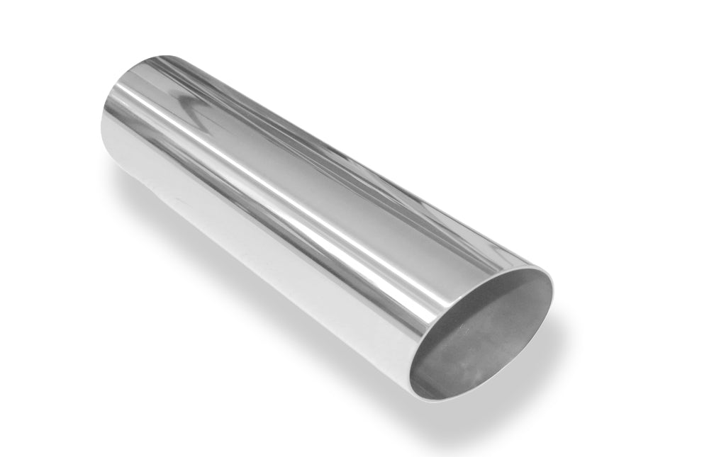 FoxAnschweißendrohr Typ 14 Ø 76 mm / Länge: 300 mm  - rund / uneingerollt / 15° abgeschrägt / ohne Absorber