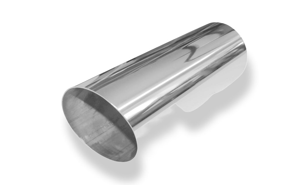FoxAnschweißendrohr Typ 14 Ø 100 mm / Länge: 300 mm - rund / uneingerollt / 15° abgeschrägt / ohne Absorber